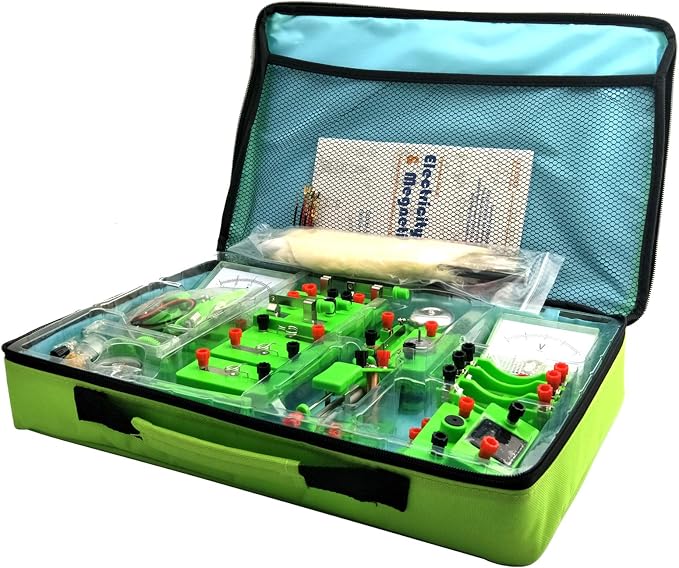 EUDAX School Physics Labs Basic Electricity Discovery Circuit and Magnetism Experiment Kits for High School Students Electromagnetism Elementary Electronics