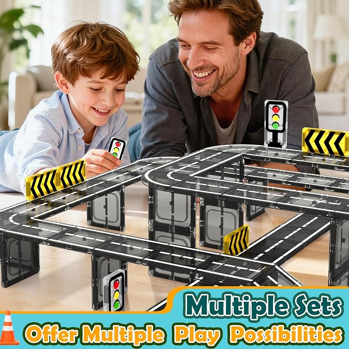 Magnetic Tiles - Road Expansion Pack, Preschool Magnet Toys for Toddlers