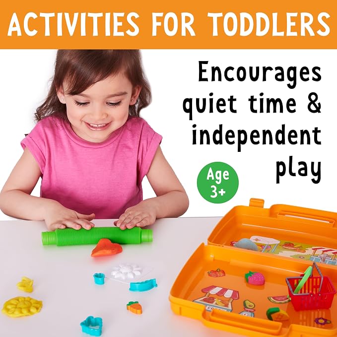 Creativity for Kids Sensory On The Go: Farmers Market - Preschool and Toddler Learning Sensory Kit, Sensory Bin Toddler Activities for Ages 3-5+