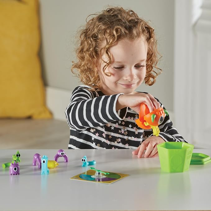 hand2mind Grab that Monster Fine Motor Activity Set, Ages 3+ | Occupational Therapy Toys, Fine Motor Skills Toys for Toddlers, play Therapy Games for Kids, Preschool Learning Activities