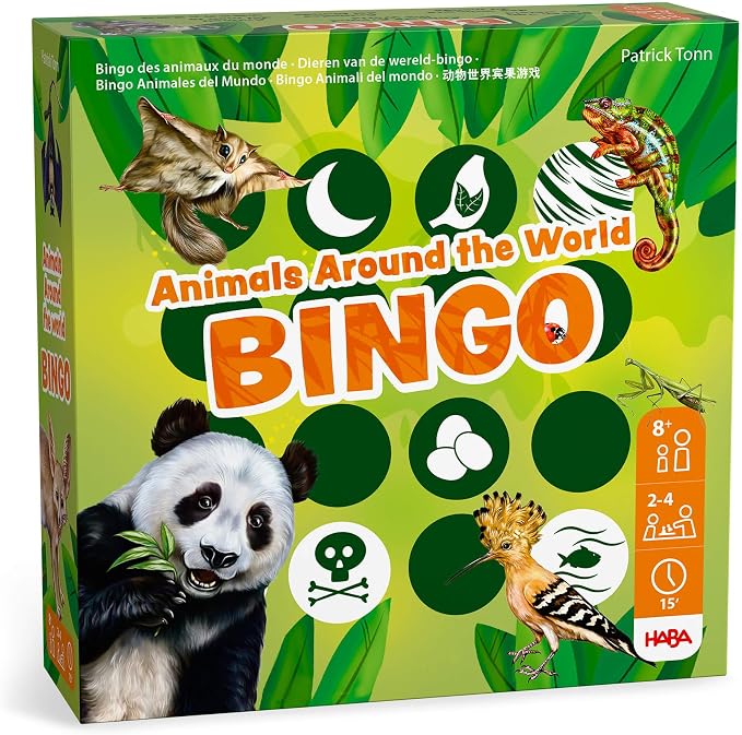 HABA Animals of The World Bingo Set – Educational Animal Bingo Game for Kids 8+, STEM Toys for Families & Learning Resources Toys for Classrooms