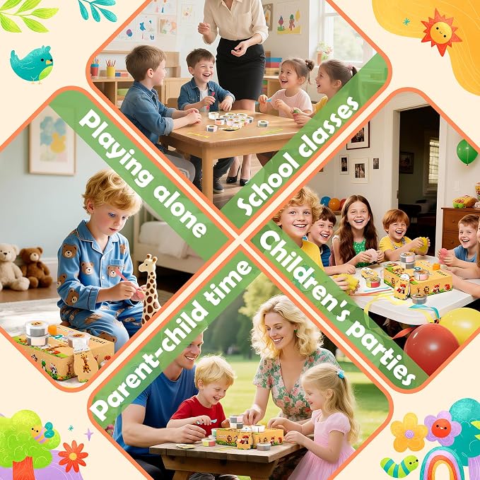 Aestd-ST Air Dry Clay Kit - Animal Theme, Modeling Clay for Kids | DIY Magic Clay with Sculpting Tools and Tutorials, 12 Boxes Molding Clay, Soft & Non-Sticky, Arts and Crafts Gift for Kids