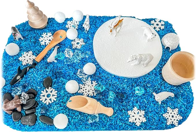 Kids Sensory Bins Montessori Sensory bin, Sensory Toys, Sensory Bins, Sensory Bin for Preschoolers (Arctic Animals)