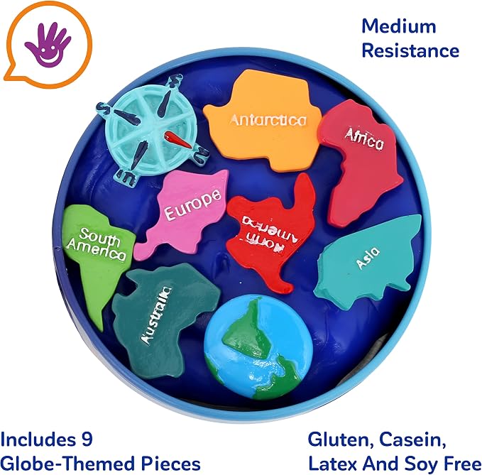Fun & Function The Original Discovery Putty - Therapy Putty for Kids w/Hidden Around The World Pieces - Sensory Putty/Play Putty - Kids Putty for Special Needs - Around The World Putty Set for Kids