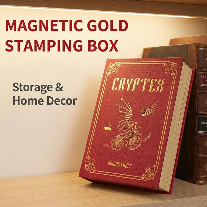 Da Vinci Code Mini Cryptex Metal Puzzle Box Set - 6PCS 3D Brain Teasers, IQ Challenge for Adults Teens, Gift for Christmas Birthday Valentine's Day, Anniversary & Family Party Game