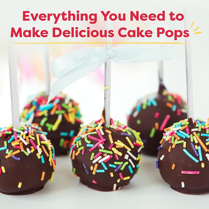 Baketivity DIY Cake Pop Kids Baking Kit with Pre-Measured Ingredients | Bake 10–12 Treats with Decorating Supplies, Activity Book, and Simple Recipe Gift Idea for Boys and Girls Ages 4-12