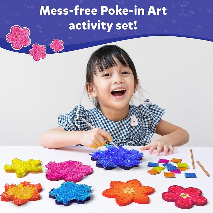 Skillmatics Poke-in Art Flower Bouquet & Fun with Foam Underwater Bundle, No Mess Art for Kids, DIY Creative Activity, Gifts for Boys & Girls Ages 3, 4, 5, 6, 7, 8, 9