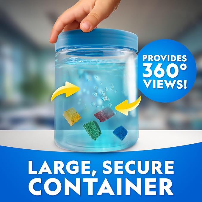National Geographic Underwater Crystal Growing Aquarium Science Kit | Grow 8 Colorful Crystals Underwater, Secure 360-Degree Viewing Canister, Crystal Chemistry, STEM Activity, Birthday Gift