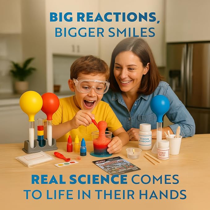 Playz Extreme Chemistry Educational Science Kits for Kids Age 8-12 | 52+ Experiments Chemistry Set Science Toys, STEM Projects with 51+ Tools, Kids Science kit, Science Experiments for Kids Gift