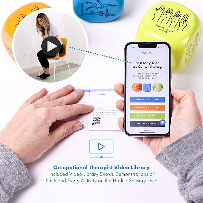Sensory Activity Dice for Kids and Adults | Fun and Effective Brain Breaks, Helps with Focus, Calm and Energy, Self Regulation for Kids, Occupational Therapist Approved