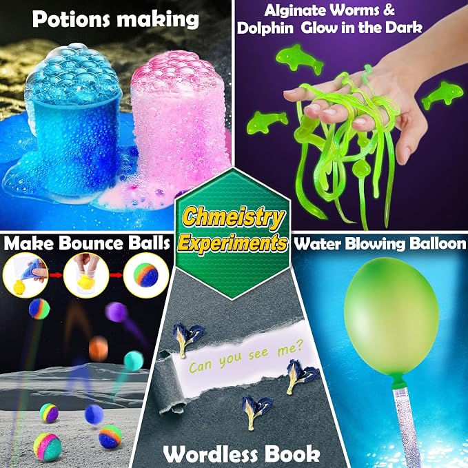 UNGLINGA 150 Experiments Science Kits for Kids Chemistry Lab S.T.E.MToys | Volcano, Crystal, Magic, Dig, Reation, Physics, Scientist Tools Set, Educational Project for Boys Girls Birthday Gifts Ideas
