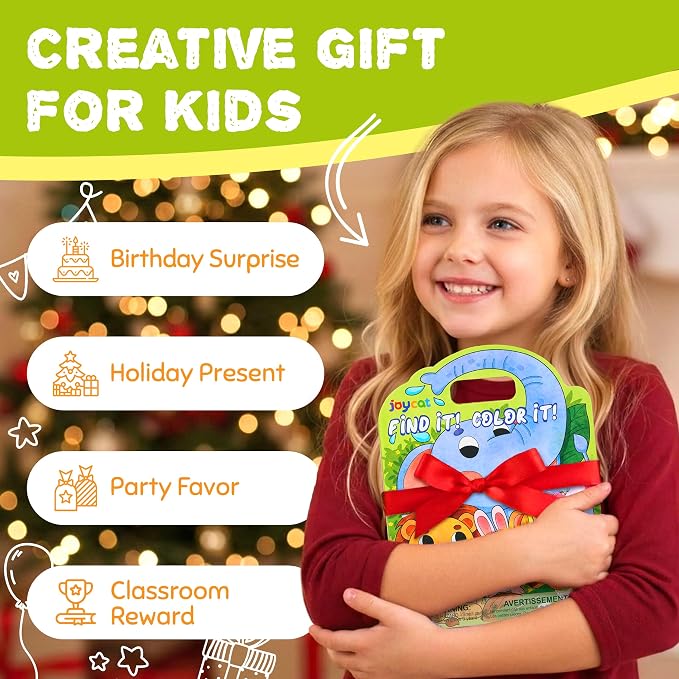 JoyCat Find & Color Paint with Water Coloring Books for Toddlers | Seek and Find Learning Activity, Animal No Mess Arts & Crafts Kids Toys Ages 3-5 & 4-8, Birthday Gifts for Boys & Girls