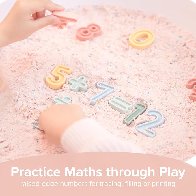Silicone Kids Sensory Numbers for Kids | Childrens Maths Set | Maths Resources Early Years | Number Toys Early Years Resources | Suitable for 3 Years Plus | Tuff Tray Accessories