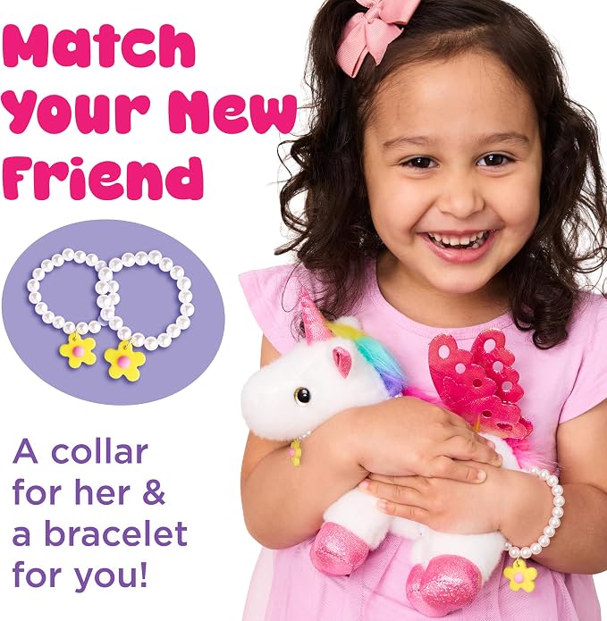 Creativity for Kids Glitzy Unicorn Kit | Adopt, Accessorize & Decorate Your Plush Pet | Toddler Purse & BFF Jewelry | Encourages Imaginative Play & Fine Motor Skills (Ages 4+)