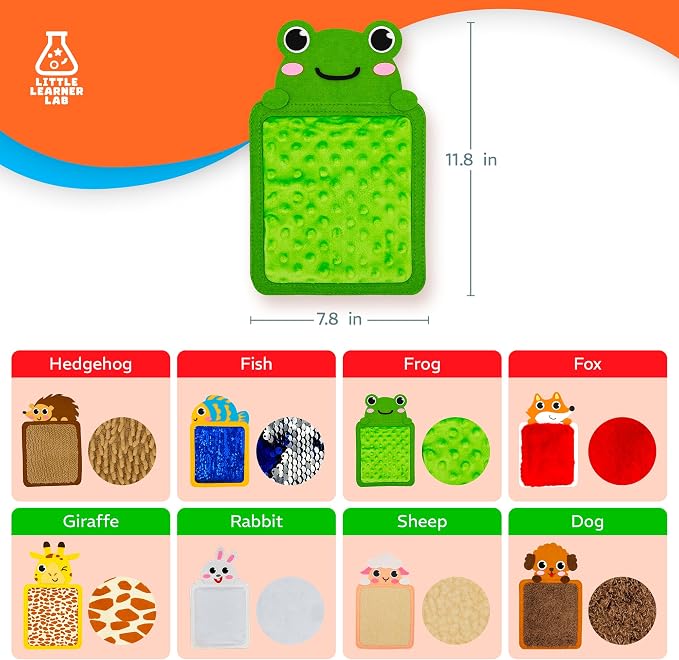 Sensory Zoo Buddies: 8-Pack Sensory Mats for Kids | Sensory Toys for Kids with Autism | Sensory Toys for Autistic Children