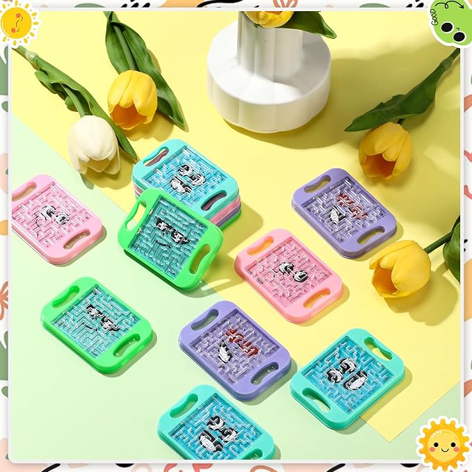 JellyArch 36 Pcs Mini Maze Puzzle Bulk for Kids Maze Cubes, Emotion | Small Educational Handheld Puzzle Brain Teaser Back to School Classroom Exchange Gifts for Students Adults