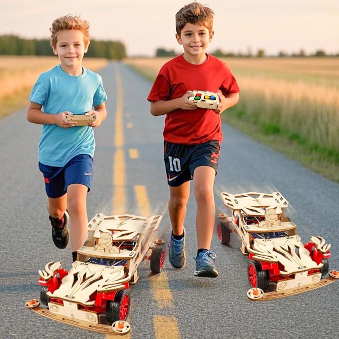 STEM Toys for Ages 8-13, Remote Control Model Car Building Science Kits | 8 9 10 11 Year Old Boys Birthday Gifts, STEM Kits for Kids Age 8-10 12-14 Crafts Projects 8-12, 3D Wooden Puzzles Girls
