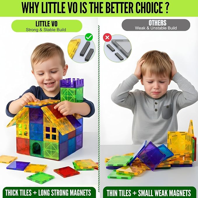 Magnet Tiles for Kids 136 PCS with 2 Cars Bases, STEM Magnetic Tiles for Toddlers, Educational Learning Toys for Ages 3-12, Magnetic Building Tiles for Preschool, Creative Play Set for Kids