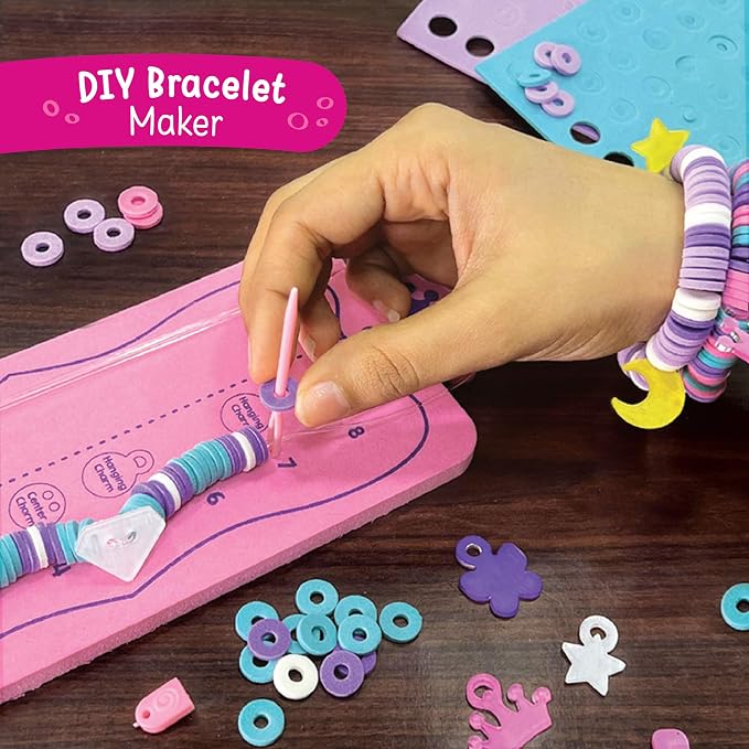 Imagimake Princess Craft Kit, 10 Mess-Free Creative Activities for Girls | Make Charm Bracelets, Butterfly Wands, Photo Frames, Unicorn Pouch, Birthday Gift for Girls Ages 5,6,7,8,9,10,11,12 Years Old