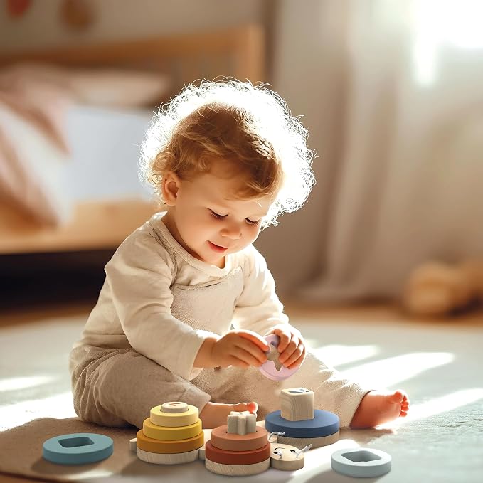 Snail Educational Game for Toddlers 18m+ Ring Stacking Toy | snail design, sorting rings, ring stacker toy, sorting & stacking toys, preschool toys, counting color recognition, creative