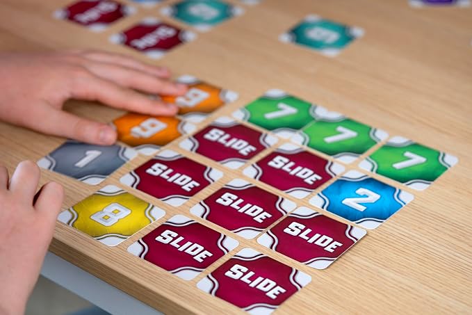 Slide | Fast & Fun Tile Placement Card Game Where the Lowest Score Wins | Beginner & Family Friendly Strategy Board Games | A Tabletop Favorite for Kids & Adults | Ages 7+ | 2 - 6 Players | 15 Min