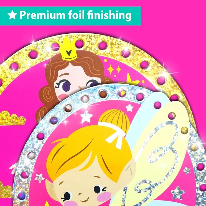 EZCRA Premium Lacing Cards for Kids Ages 3-6 | 10 Double-Sided Unicorn and Fairy Sewing Cards with Multilingual Learning | Durable Cardboard Fine Motor Skills Educational Activity