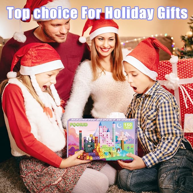 Magnetic Building Blocks 150PCS, STEM Toys Educational Magnet Cubes, Learning Sensory Toys for Kids Ages 3-15, Birthday Gifts for Boys & Girls