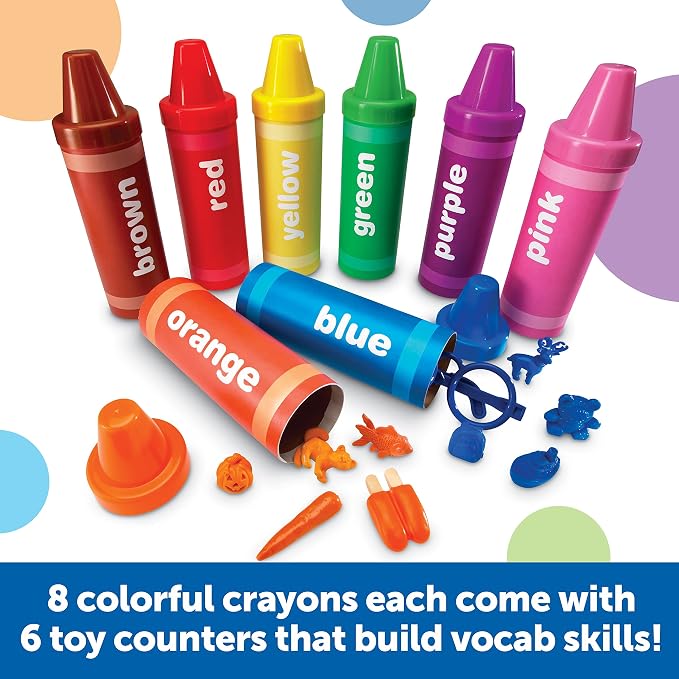Learning Resources Rainbow Sorting Crayons | Color Sorting and Matching Toddler Toys, Color Toy for Toddlers, Fine Motor Skills Toy, Toddler Learning Colors Activities