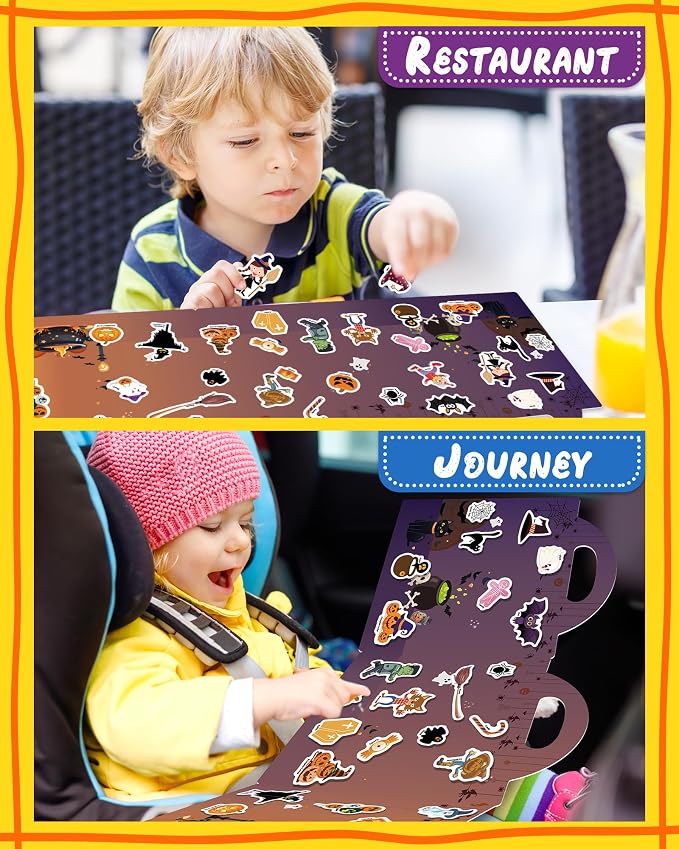 Benresive Reusable Sticker Book for Toddlers, Travel Stickers for Kids | Toddler Travel Activities Toys, Birthday Gifts for Boys & Girls, Airplane Travel & Road Trip Essentials Kids