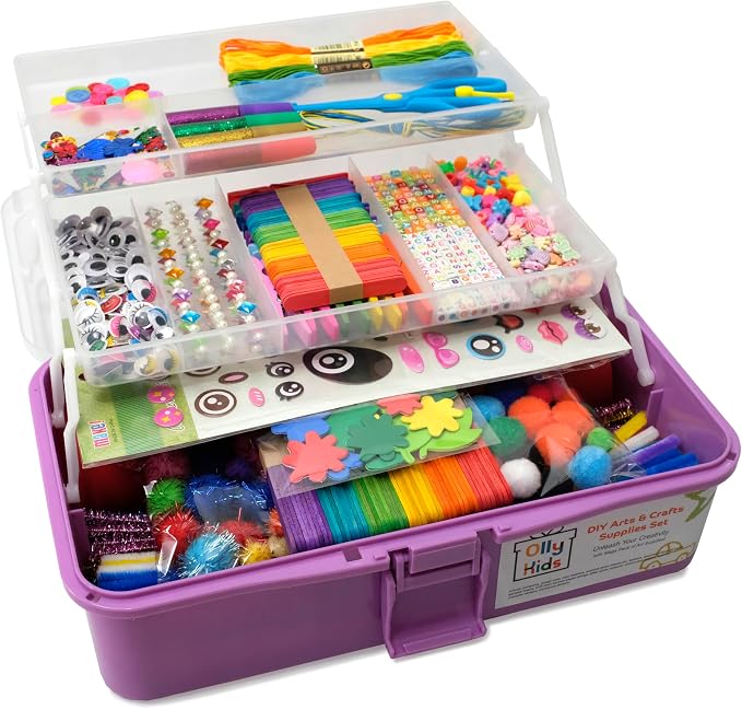 Olly Kids Craft Kit, Arts & Crafts Supplies Set for Kids Ages 4-8