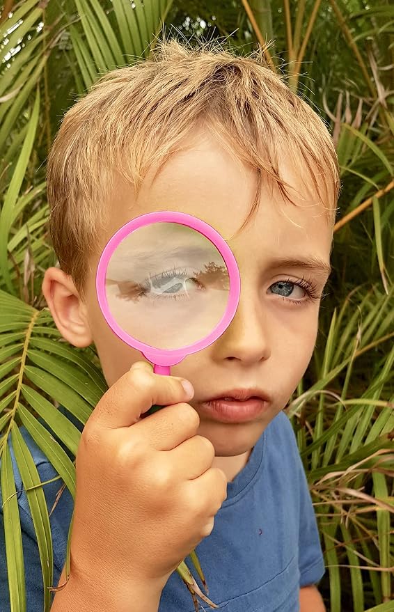 Adventure Kidz Pink Outdoor Exploration Kit for Children | Binoculars with Case, Flashlight, Compass, Fox Whistle, Magnifying Glass, Backpack