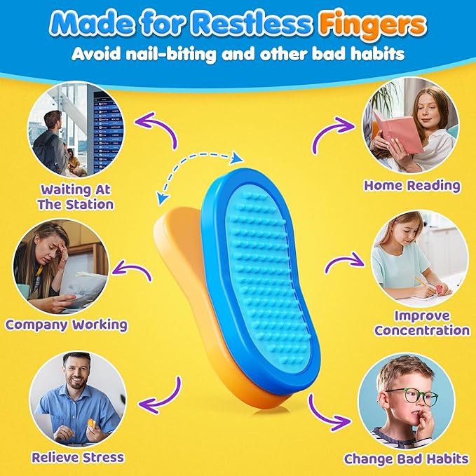 Fidget Sensory Toys for Kids- 6 Pack Textured Fidget Toys for Calming | Magnetic Sensory Toys for Students Stress Relief - ADHD Small Fidget Toys for Classroom Prizes