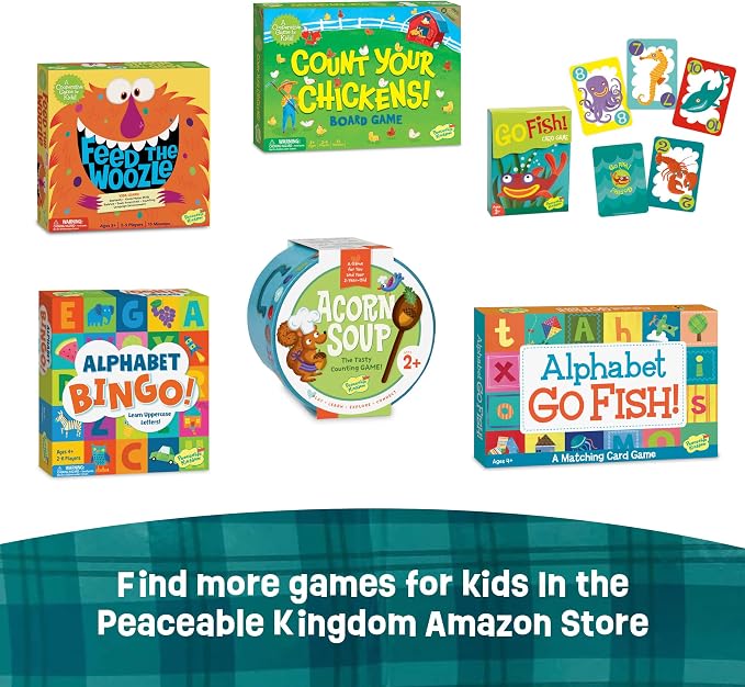 Peaceable Kingdom Snug as a Bug in a Rug Award Winning Cooperative Preschool Skills Builder Game for 2 to 4 Kids ages 3+ | Cooperative preschool game—match colors, shapes and counts to tuck the bugs in before the stink bugs sneak in, ages 3+