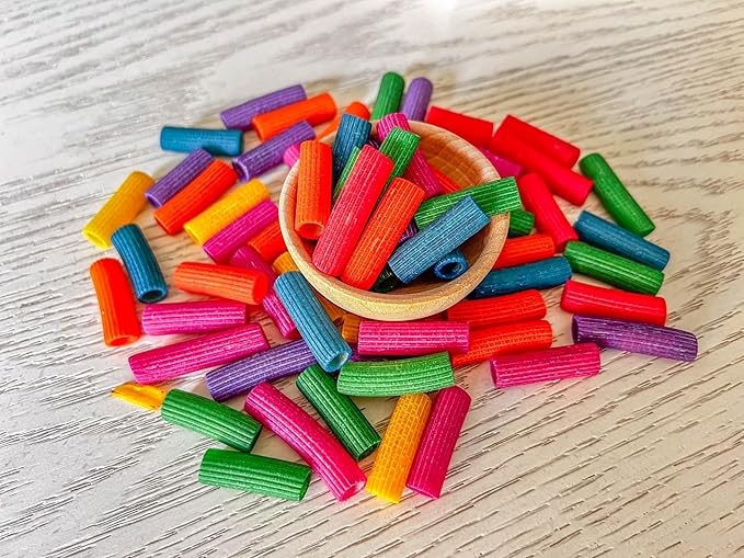 4 Cups of Rainbow Pasta Sensory Bin Filler for Sensory Table (Pack of 3)