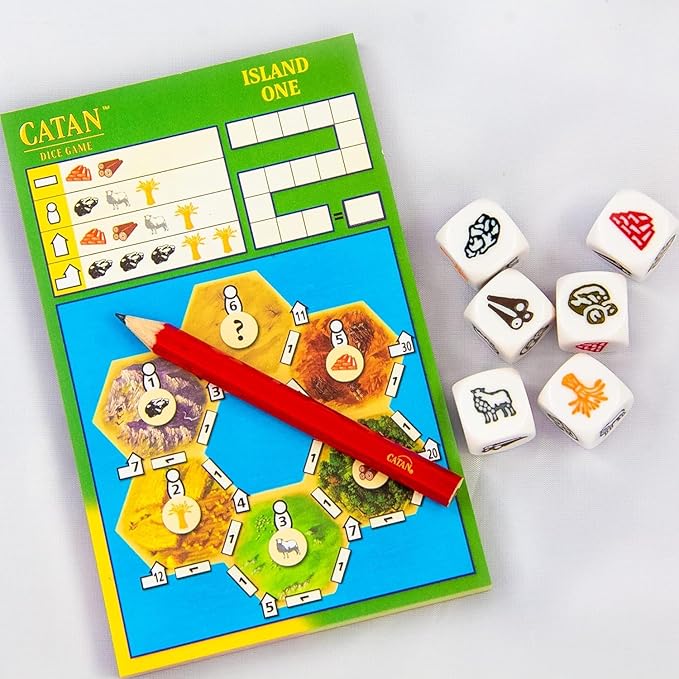 CATAN Dice Game - Portable Fun for On-the-Go Adventures! Strategy Game, Family Game for Kids and Adults, Ages 7+, 1-4 Players, 15-30 Minute Playtime, Made by CATAN Studio | Portable Fun for On-the-Go Adventures, Strategy Game, Family Game for Kids and ...