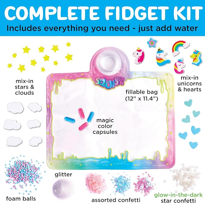 Creativity for Kids Super Squish Fidget Bag: Unicorn - Unicorn Toys for Kids, Sensory Toys for Girls, Gifts for Girls (Ages 6+)