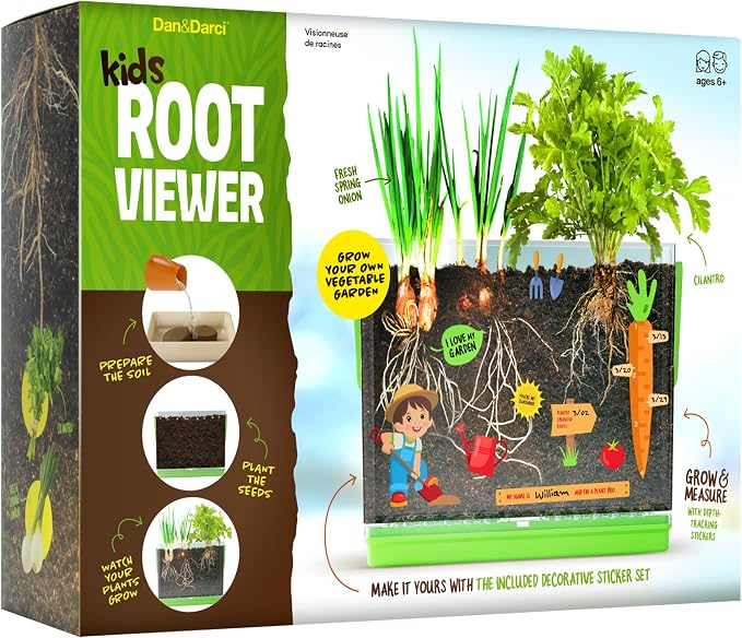 Root Viewer Kit for Kids - Grow Your Own Plant for Boys & Girls Gifts | Birthday Gifts for Boy, Girl 4, 5, 6, 7, 8, Year Old - Science STEM Toy & Craft Growing Kits for Ages 4-8, 6-8 Years