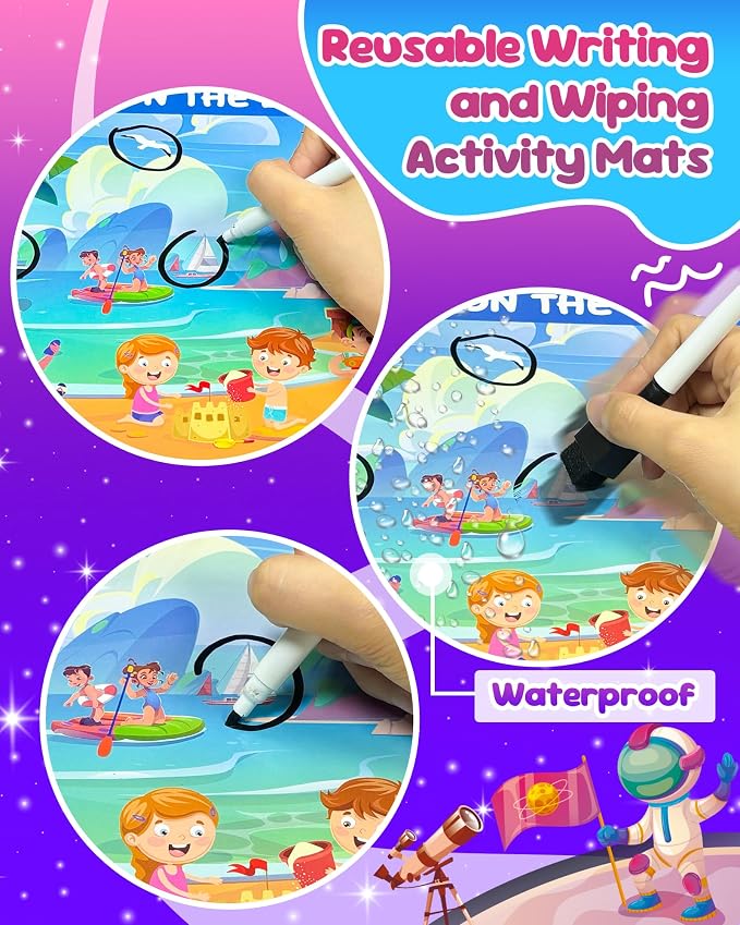 Search and Find Activity Books for Kids Age 3-5 4-8, Kids Travel Toys Games | Car Airplane Toys, Toddler Kid Road Trip Travel Essentials, Boys Girls Birthday Gifts, Preschool Learning Activities
