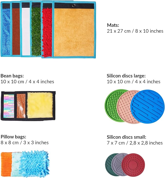 ODOXIA Sensory Mats for Autistic Children | Sensory Tiles for Kids | Mats, Discs & Bean Bags | Sensory Wall Panel | Multi-Sensory Exploration | Sensory Toys | Sensory Room Equipment | Tactile Play