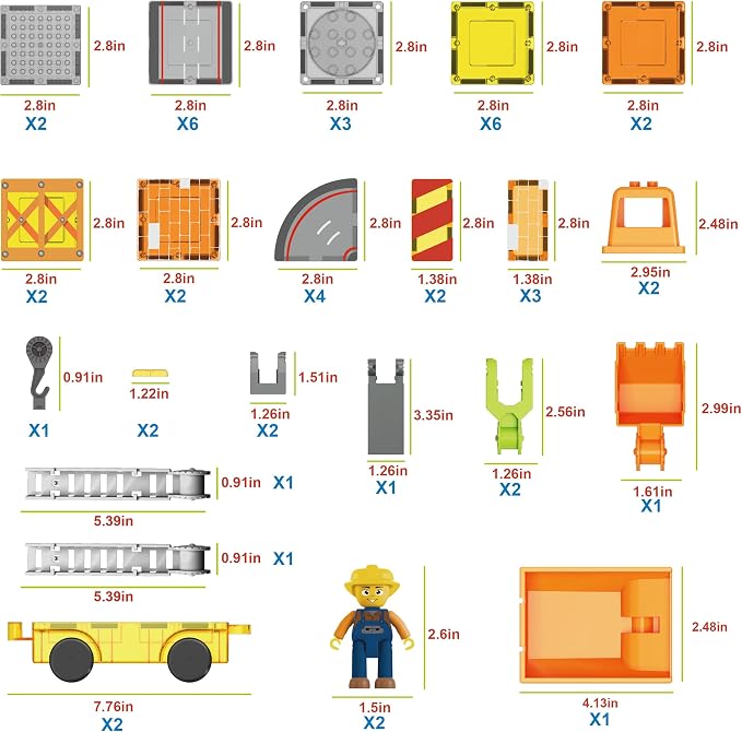 PicassoTiles Magnetic Tiles Construction Set, 5-in-1 Vehicle Toys Ages 3+ | 5 build configurations, 2 poseable action figures, 2 car bases, durable non-toxic pieces, hands-on STEM play