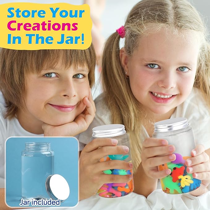 wookidel Magic Gel Water Elf Toy Kit, Aqua Fairy Water Gel Kit for Kids | 10 Gels & Mold Water Pets, DIY Squishy Maker Kit, Make Your Own Squishies Sensory Toys, Art Craft Gift for Girls Christmas