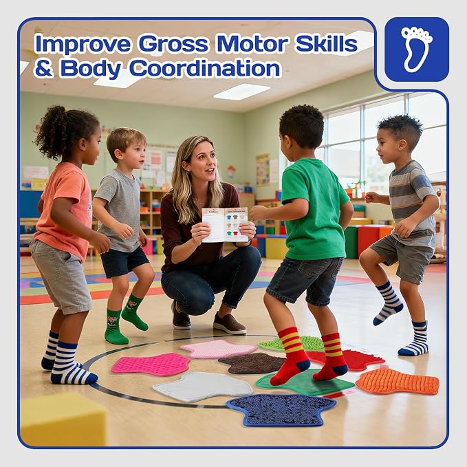 Upgraded Sensory Mats w/Activity Book, Sensory Toys for Kids with Autism (11 x 9 inches), Tactile Wall Panel Montessori Toy, Sensory Room Must Haves for Calming & Focused Learning
