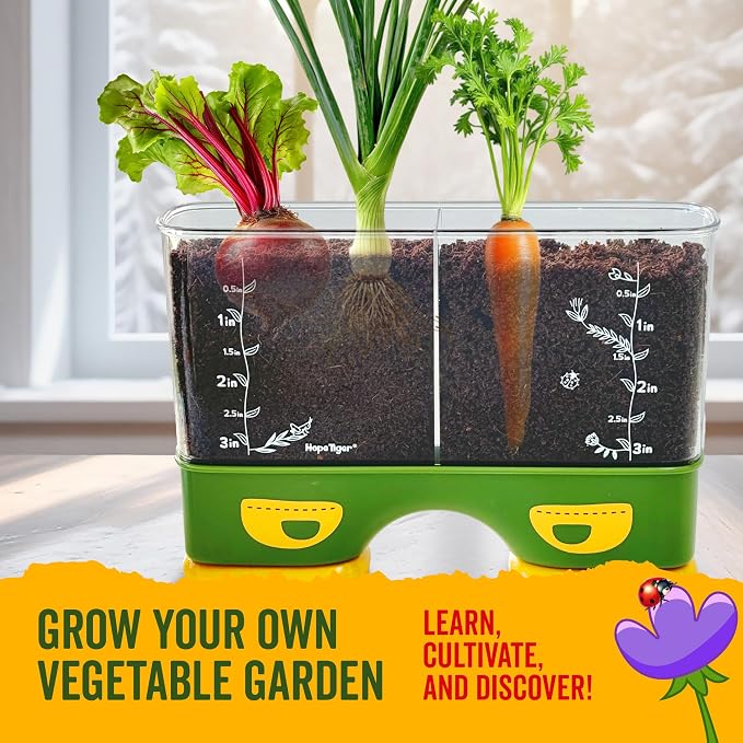 Gardening Root Viewer for Kids - Planting Kits with Seeds & Garden Supplies - Grow Your Own Seed - Home & Classroom Science Stem Learning - Plant Growing Spring Farm Toys & Gifts for Ages 6 Up