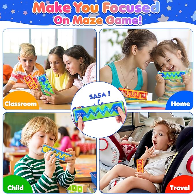 Squishy Sensory Toys for Kids - 3 Pack Fidget Toy Sensory Tube for Autism - Quiet Fidget for Classroom Students - Squeeze Toys Filled with Colorful Goo - Prizes for Kids Classroom