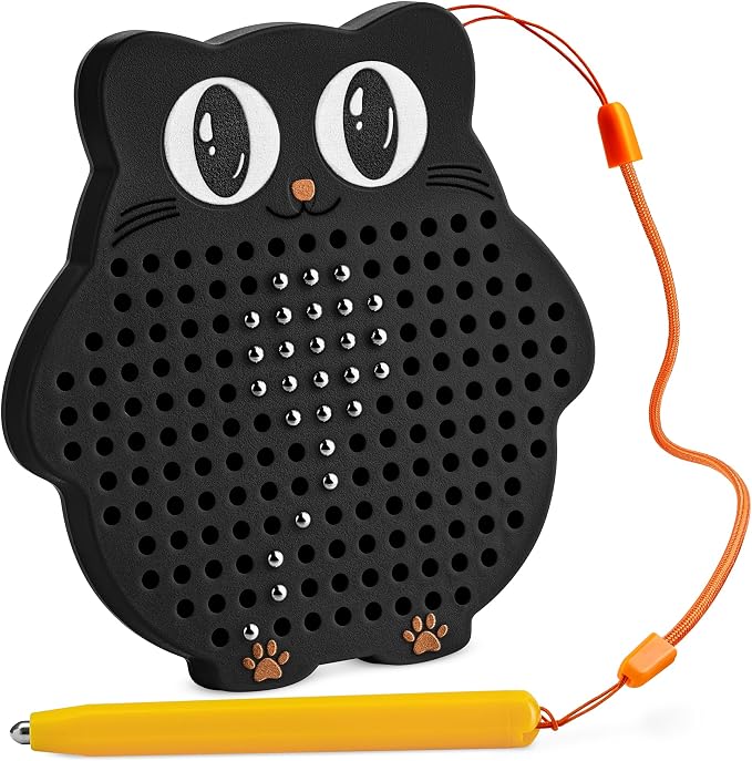 Magnetic Drawing Board for Kids & Toddlers, Airplane & Car Ride Travel Toy | Magnetic Bead Board with Stylus Pen, Mess-Free Travel Toys for Toddlers & Kids, Road Trip & Flight Gift for Boys & Girls
