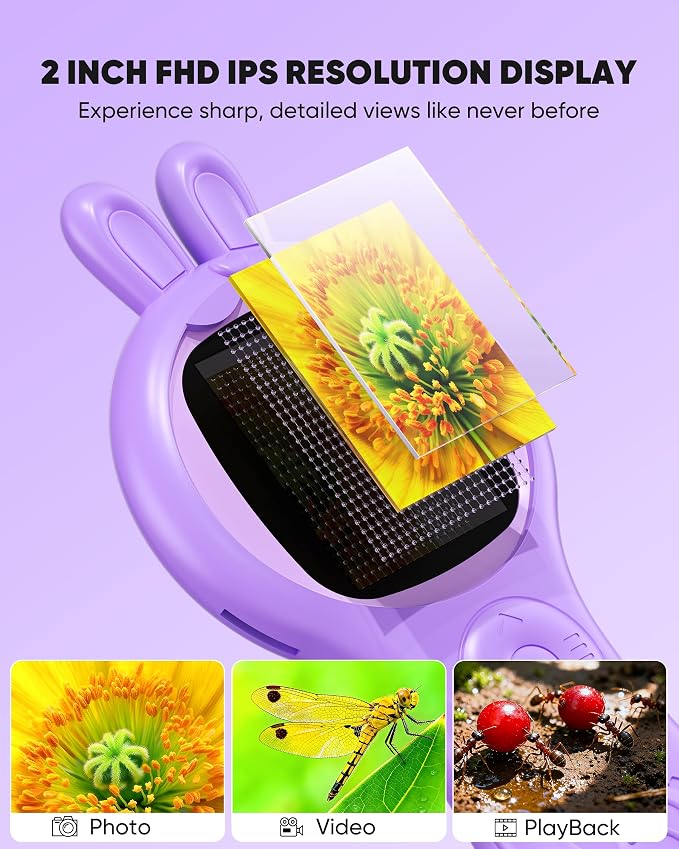 T TAKMLY Mini Pocket Digital Microscope, Macro Fixed Focus Magnifying Glass, Portable Handheld USB Digital Microscope 500x Magnification, 4X Zoom