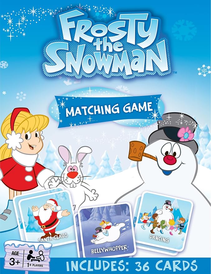 Masterpieces Officially Licensed Frosty The Snow Man Picture Matching Card Game for Kids and Families
