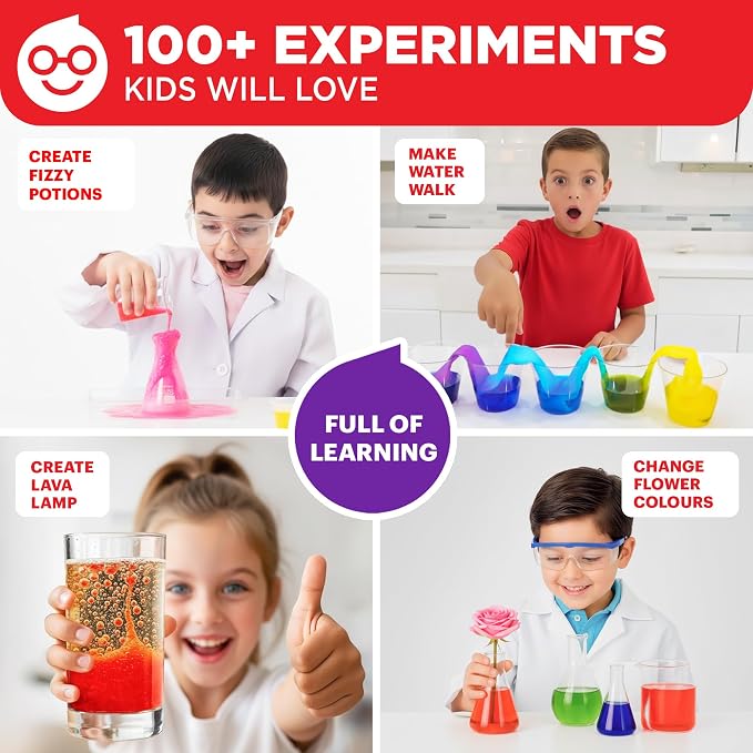 Doctor Jupiter My First Science Experiments Kit for Kids Ages 4+ | Birthday Gift Ideas for Boys & Girls 4, 5, 6, 7, 8 Year Olds, Science Kits for Kids Ages 5-7, STEM Educational Toys