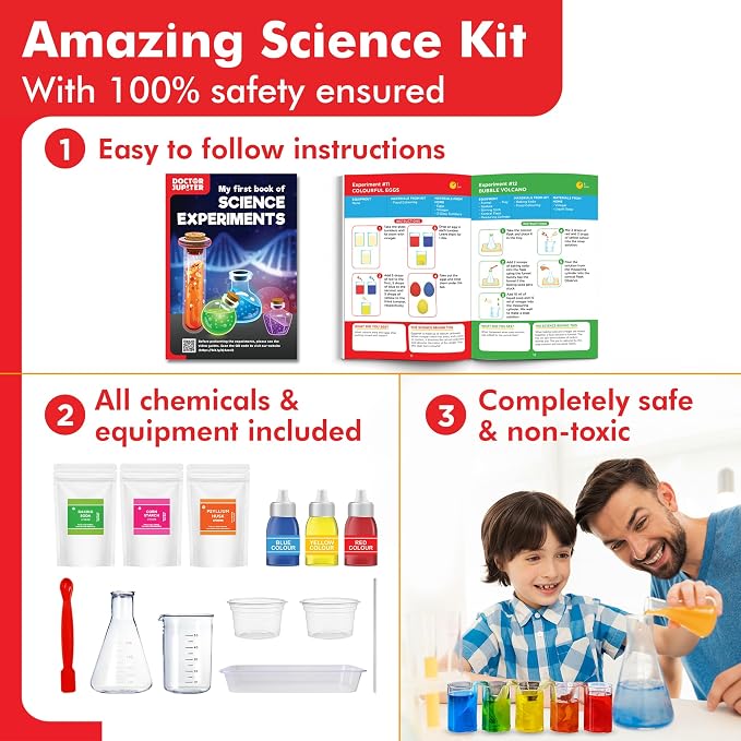 Doctor Jupiter Little Genius Kit for Kids Ages 4+, Educational Learning Toy | Set of Board Books and Science Kit for Kids Ages 3-5, Birthday Gift Ideas, STEM Toys, Preschool Learning Activities