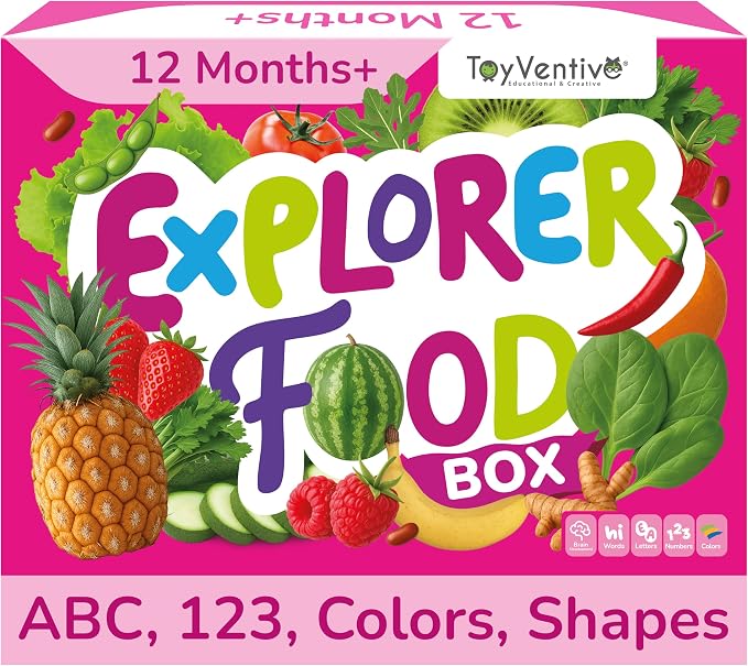 TOYVENTIVE Toddler Learning Kit with 4 Toddler Books, 2 Flash Cards for Toddlers 1-3, 4 Puzzles & 2 Games, Preschool Learning Activities
